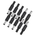 thumbnail image 1 of Uxcell Paquete de 10 Conectores Macho DC, 5.5x2.1mm Núcleo de Cobre para Adaptador de Soldadura de Computadora/Cámaras CCTV/Iluminación, 1 of 1