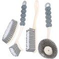 thumbnail image 1 of Generic 4pcs Portable Cleaning Brush with Handle for Kitchen Bathroom Laundry Travel Versatile Lightweight, 1 of 8