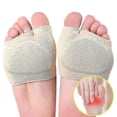 thumbnail image 1 of Almohadillas metatarsianas para mujeres y hombres, almohadillas para la bola del pie, fundas de gel, almohadillas, calcetines de tela suaves para soportes, 33-36, 1 of 3