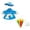 Blue, variant on 3 Piece Rainy Day Themed Porch Goose Outfits Waterproof Rainbow Raincoat Hat And Umbrella For 19-23 Inch Statues Spring Outdoor Decor 2 Colors Available
