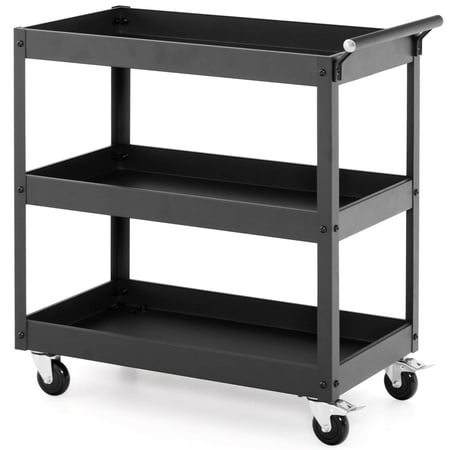Costway Chariot Utilitaire Robuste à 3 Niveaux avec Poignée Ergonomique ...