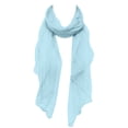thumbnail image 4 of Wrapables Solid Color 100% Silk Long Scarf, Baby Blue, 4 of 5