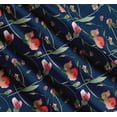 thumbnail image 3 of Soimoi Blue Cotton Poplin Fabric Leaves & Floral Watercolor Fabric Prints by Yard 56 Inch Wide, 3 of 7