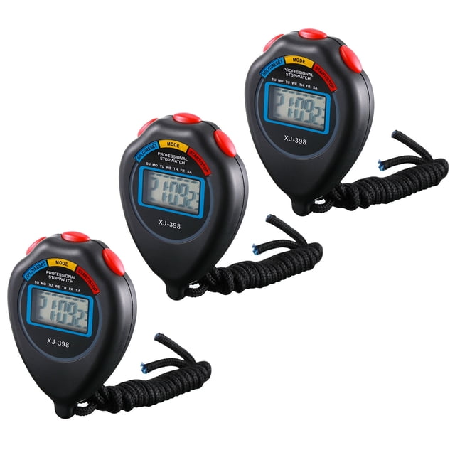 Ounissouiy Cronógrafo LCD digital Impermeable Contador de deportes Cronómetro Alarma profesional Cronómetro con cadena Accesorios de cocina Cocina y Comedor