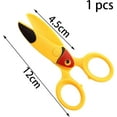thumbnail image 2 of Tijeras de seguridad de 1 pieza, tijeras de seguridad de plástico, tijeras para cortar papel, tijeras dentadas, tijeras creativas, diseño artístico, para Scr, 2 of 4