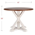 thumbnail image 5 of SEI Furniture Barrisdale Farmhouse Round Dining Table in Brown and White, 5 of 9