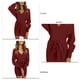 thumbnail image 5 of Mini Vestido De Suéter, Con Cinturón, Elegante, Manga Larga De Murciélago, Vestido De Punto, Moda Para Fiesta, Fecha, Oficina ANGGREK No, 5 of 6