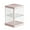 Dual Layer Pink, variant on opvise Transparent Cosmetic Storage Box Breathable Moisture-Proof U-shaped Rotatable Organizer Multi-layer Beauty Egg Storage Shelf Triple Layer White