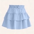 thumbnail image 2 of FchengtaiS Girls Ruffle Tiered Mini Skirts Kids Elastic High Waist Tennis Golf Skorts Summer Casual Flowy Skirt, 2 of 6
