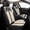 00-Black&Beige16, variant on LAONNVIR Car Seat Covers Front Seat Fit for Ford Flex 2011-2019 Waterproof Leather Seat Protectors Premium Leather Car Interior Black,Front Seat