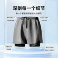 thumbnail image 3 of Double layered men's anti awkward enlarged flat angle quick drying adult swimming pants for running, healthy height, and stretch professional swimming pants, 3 of 27