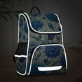 thumbnail image 6 of Flowers and Floral Blue Backpack Big Laptop Backpack Casual Daypack Quilted Large Capacity Large Bookbags, 6 of 7