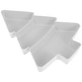 thumbnail image 3 of SENSETH Christmas Tree Shape Serving Platter Fruit Plate Snacks Tray (White), 3 of 7