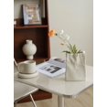thumbnail image 3 of 1pc Crinkled Paper Bag Shaped Creative Ceramic Vase For Illustration, Decoration, And Display, 3 of 5