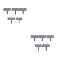 thumbnail image 3 of Langgg Garden Fence Cobblestone Border Lawn Edging Decor Flower Decorations 5pcs 2Set, 3 of 6