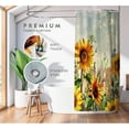 thumbnail image 3 of Sunflower Shower Curtain Farmhouse Shower Curtains for Bathroom Yellow Floral Rustic Bathroom Shower Curtain Waterproof Fabric Shower Curtain, Sunflower Bathroom Curtain Decor, 72x72, 3 of 6
