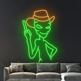 thumbnail image 5 of Handmadetneonsign Cowboy Alien Led Sign, Alien Cowboy Girl Neon Light, Alien Cowboy Hat Neon Sign, 5 of 5
