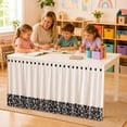 thumbnail image 3 of 6/9Ft x 29In Rectangular Teacher Desk Skirt Fabric Washable Back To School Table Cover For Classroom Bookshelf Cabinet Household Decor, 3 of 5