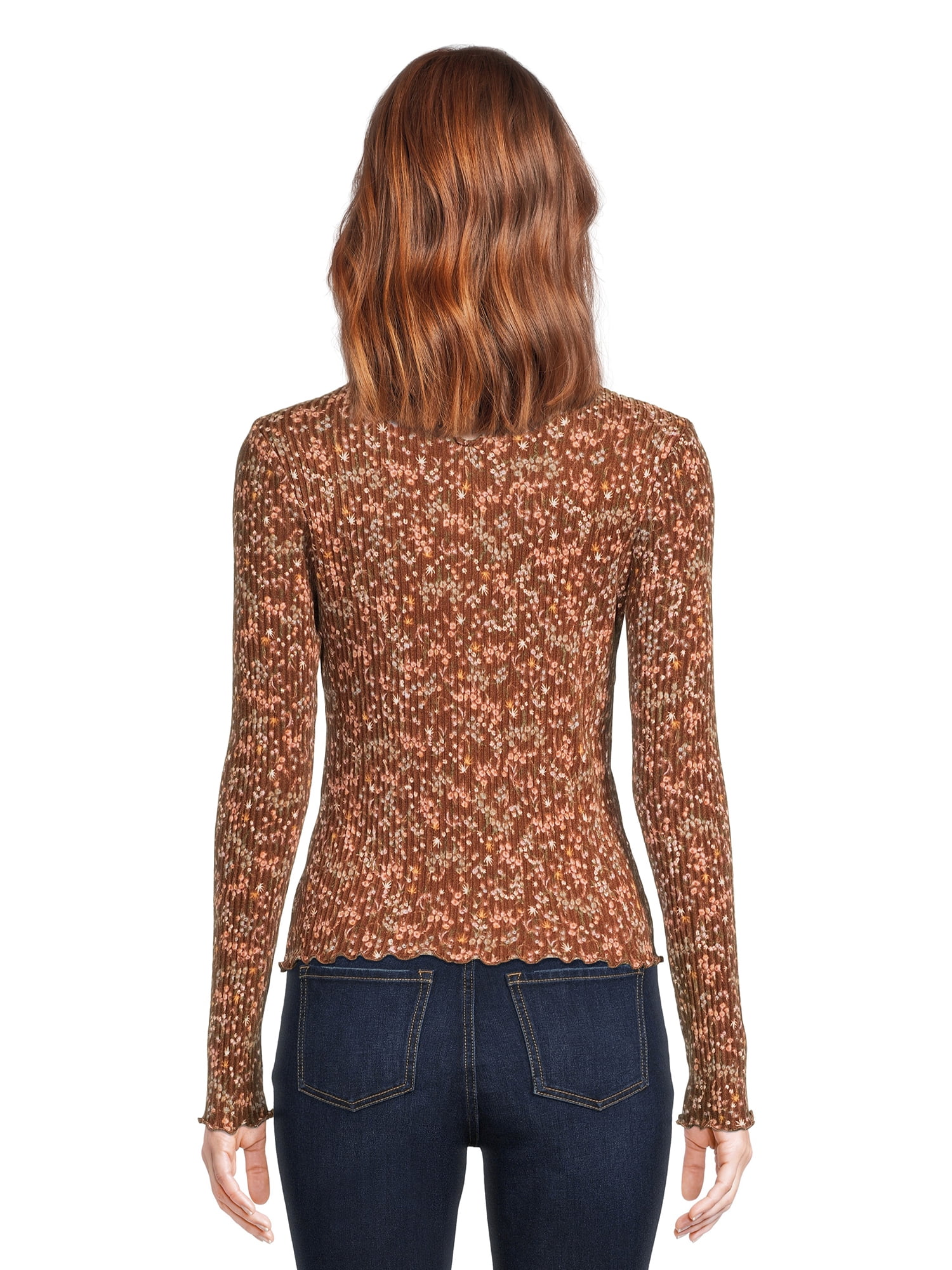 Self Esteem Juniors Mock Neck Ribbed Top