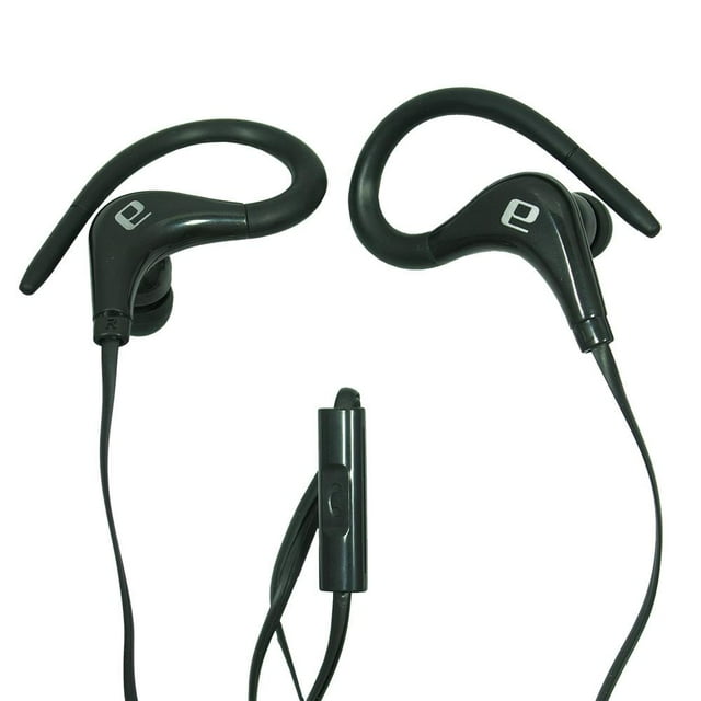 Super Bass 3.5mm Stereo Earbuds/ Headphone for Huawei Mate 20 Lite, Honor 8X, Honor 8X Max (Black) - w/ Mic & Ear-Hook + MND Stylus