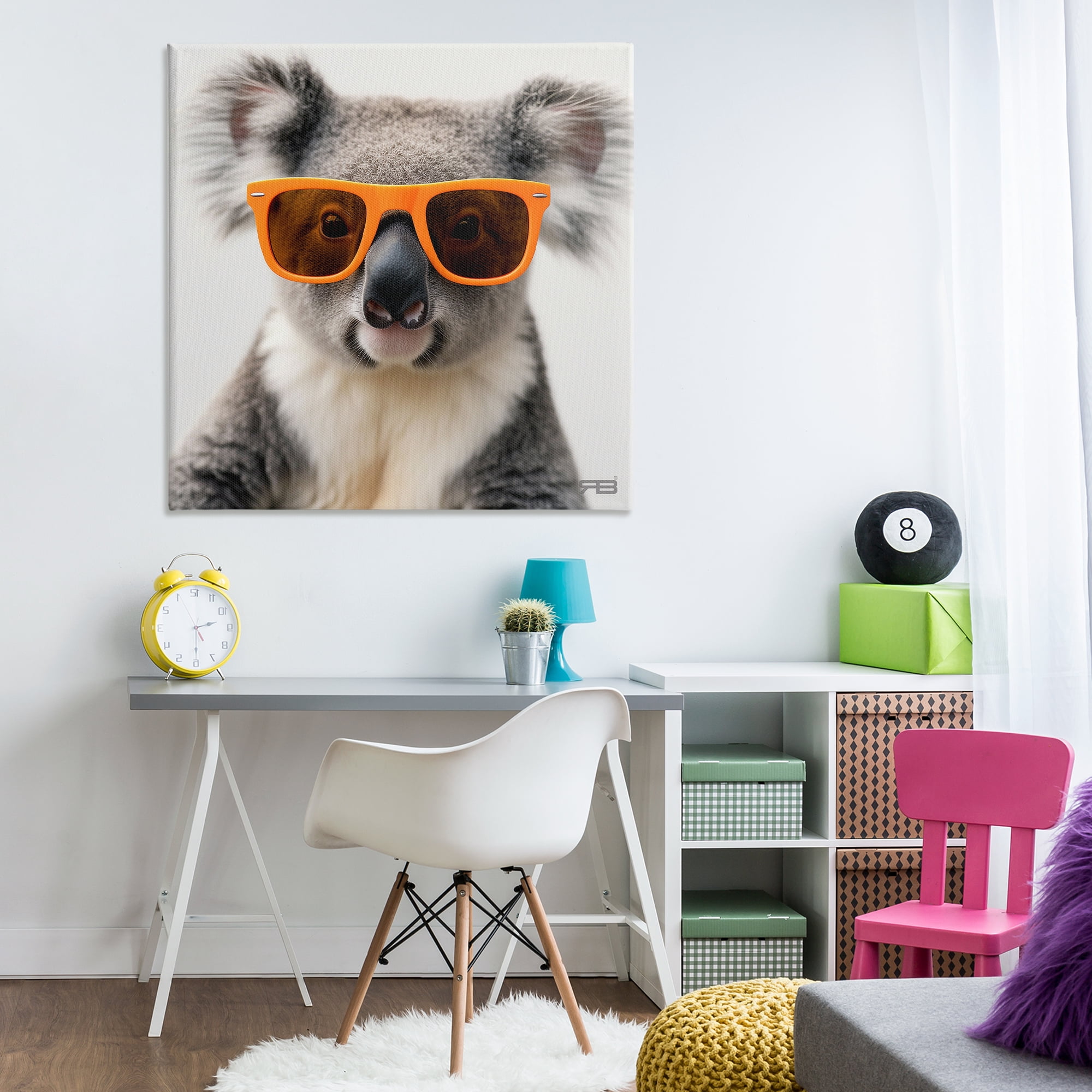 Stupell Industries Cool Koala & Glasses Animals Painting Wrapped Canvas Art Print Wall Art, 36 x 36