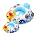thumbnail image 2 of Baby Swimming Float Seat, Inflatable Baby Pool Float Car Style Baby Swimming Ring with Steering Wheel Backrest, 1-4 Years Old Toddler Pool Float for Beach Pool Bathtub Use 2PCS, Blue, 2 of 8