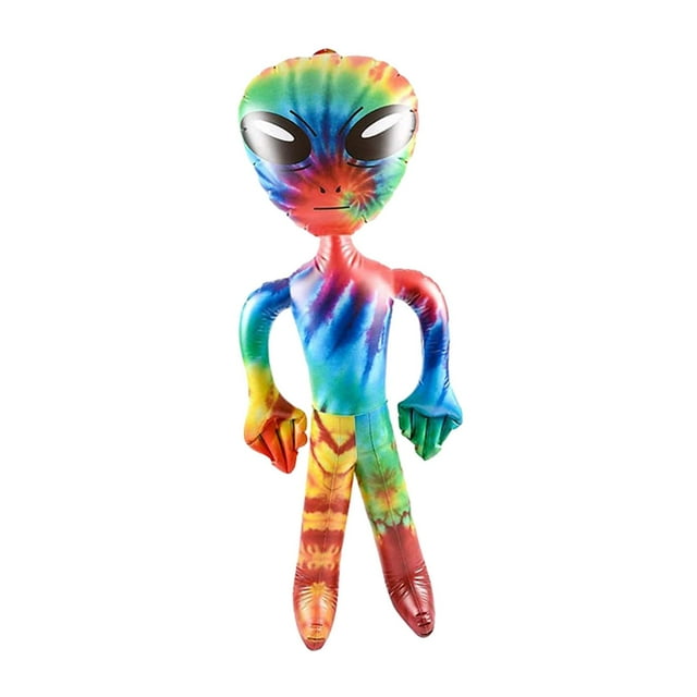Juguetes inflables de extraterrestres, globos inflables, adornos decorativos para Halloween Teñido anudado 90cm