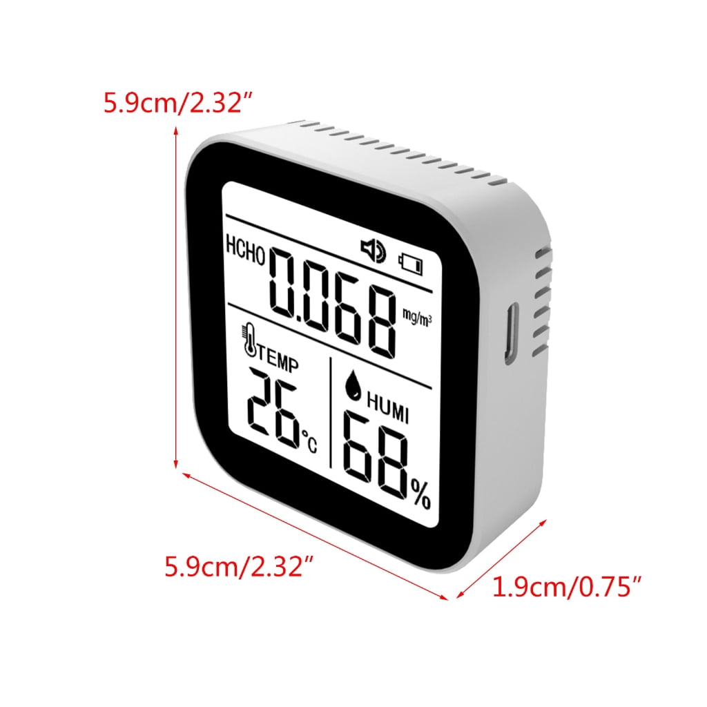 MOMOJIA Multifunction Air Quality Detectors HCHO Temperature Humidity Formaldehyde Monitor