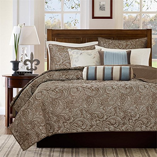 Madison Park MP132696 Aubrey 6 Piece Quilted Coverlet Set, Full/Queen