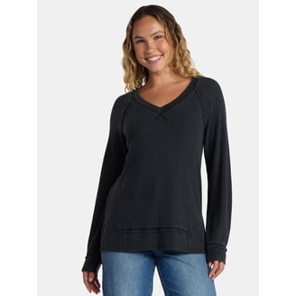 Time and Tru Women's Fleece Hoodie with Crochet Long Sleeves