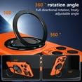 thumbnail image 3 of ELEHOLD for iPhone 16 Pro Max Magnetic Case [Compatible with Mag Safe] Invisible Stand with Ring Kickstand,Military Grade Shockproof Full Protective Case,Orange, 3 of 11