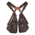 thumbnail image 1 of Bolso de hombro para axila, estilo vintage, para exteriores, tipo mochila oculta, tipo chaleco Marrón, 1 of 9