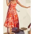 thumbnail image 2 of Brewee Women 2024 Summer Floral Print Boho Dress Spaghetti Straps Ruffle A Line Beach Long Maxi Dress, 2 of 3