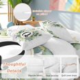 thumbnail image 4 of Letter Q Queen Size Comforter Set, Alphabet Green Eucalyptus Leaves Plant Simple Bedding for All Seasons, 4 Pcs Bed Set, 1Quiltcover (90"x92") ,1Sheet(94"x116"), 2Pillowcases (30"x20"), 4 of 9