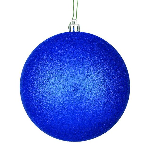 Vickerman N592031DG Boule Pailletée Bleu Minuit 8 Po. avec Capuchon Percé