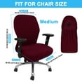 thumbnail image 5 of Unique Bargains Stretch Office Chair Cover Armchair Protector Slipcovers Burgundy M, 5 of 8