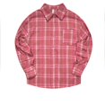 thumbnail image 6 of ClodeEU Women's Collared Button Down Long Sleeve Plaid Shirt,Casual Shacket with Chest Pocket ,Women's Plus M, 6 of 6