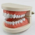 thumbnail image 1 of Hip Hop Teeth Personality Grills Single Teeth Exquisite Micro-Inlaid Zircon Braces Fashion Teeth Grills Set Grills Teeth Decoration for Halloween Party Performance, 1 of 6