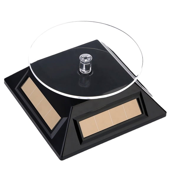 AYYUFE Solar Energy Solar Display Stand 360 Degrees Rotation Energy-Saving ABS Revolving Platform Display Base for Showcase