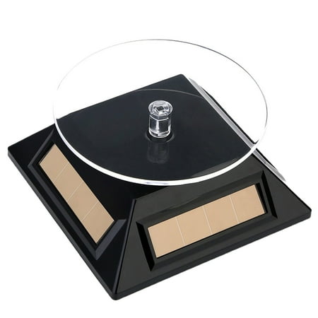 

kiskick Solar-Powered Revolving Display Stand: 360 Degrees Rotation Energy-Saving ABS Platform for Showcase