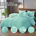thumbnail image 2 of BLEUM CADE Luxury Fluffy Fuzzy Queen Bedding Comforter Cover Set,4 Pieces Shaggy Duvet Cover Set，Furry Plush Velvet Comforter Cover with Zip Closure,Queen,Green, 2 of 7