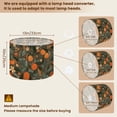 thumbnail image 2 of 2pcs Set Drum Lampshades (13"x 13"x 10"), Orange Fruit Floral Green Leaves Earthy Fabric Large Replacement Shades for Table, Floor, and Pendant Lamps, Simple Assembly Needed., 2 of 8