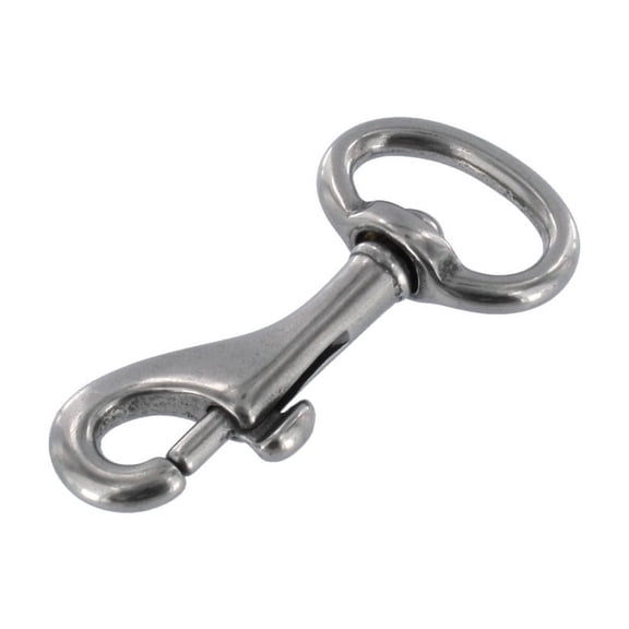 79 Nickel Matte, Swivel Bolt Snap, Solid Brass-LL, 3/4"