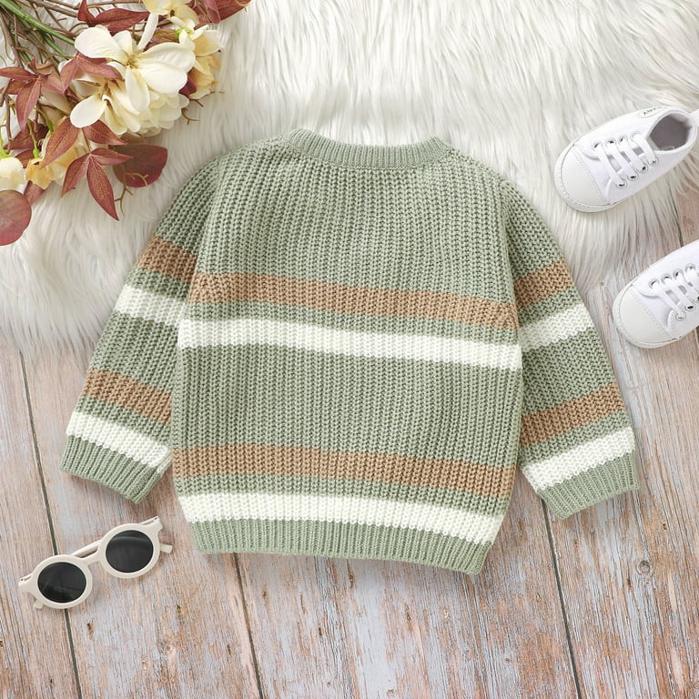 GREEN LONG SLEEVES LOOSE FIT SWEATER WITH FLORAL PRINT, BABY GREEN LONG SLEEVES LOOSE FIT SWEATER WITH FLORAL PRINT, BABY