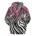 thumbnail image 6 of Pink Zebra Pattern Regular Fit Hoodie, Sporty Pullover Hooded Sweatshirt for Men Women 3XL, 6 of 6
