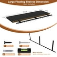 thumbnail image 3 of Dumekko 12 Inch Deep Floating Shelves for Wall, 48" W x 12" D x 1.2" H 3 Pack Floating Shelves Large Storage Space Wall Mount Shelf for Living Room, Kitchen, Bathroom, Black, 3 of 6
