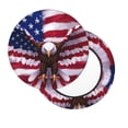 thumbnail image 2 of Lsque USA Eagle with Spread Wings Pattern Round Bar chair cushion covers Velvet Fabric Premium Comfort Protects from Scratches and Stains for 14-17 Inch Chair-12 inch, 2 of 7