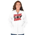 thumbnail image 3 of Sprawl and Brawl Muay Thai Fight Unisex Fleece Graphic Zip Up Hoodie Brisco Brands 2X, 3 of 5