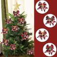 thumbnail image 3 of CSChome Christmas Bow Pendant Colorful Ribbon -Knot Xmas Tree Hanging Ornament Handmade Craft Gift Merry Christmas Pendant with Bells Crisp Sound, 3 of 7