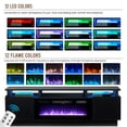 thumbnail image 4 of Easoger Fireplace TV Stand, Entertainment Center for TVs up to 80", 70” TV Stand with 36'' Electric Fireplace, LED Lights Entertainment Center, TV Console, Black, 4 of 11